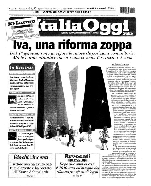 Italia oggi : quotidiano di economia finanza e politica